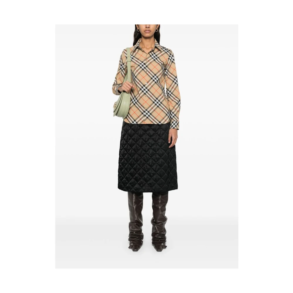 Burberry Beige Archief Knoopshirt Beige Dames