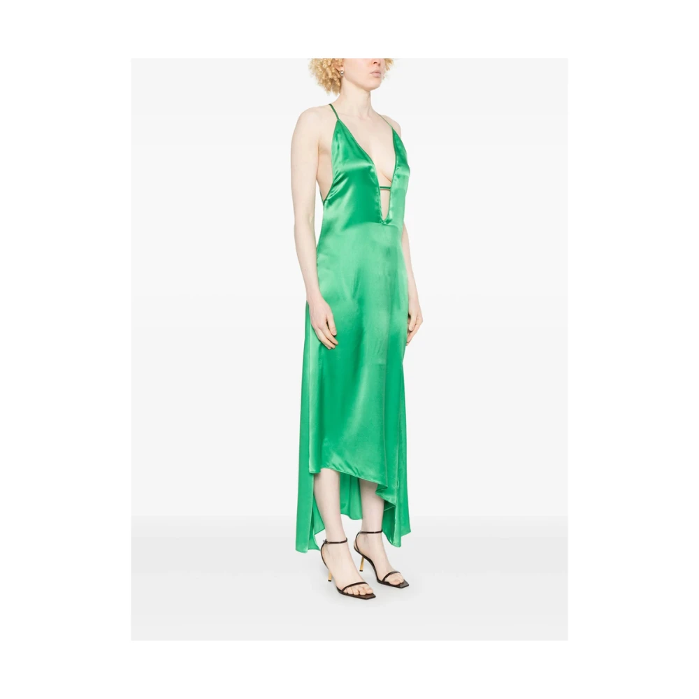 IRO Groene V-hals Jurk met Spaghettibandjes Green Dames