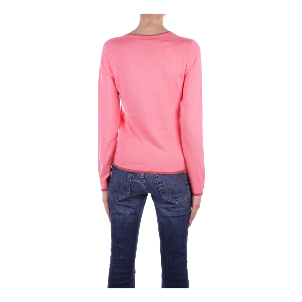 Liu Jo Fuchsia Sweater 1 Logo Side Pink Dames