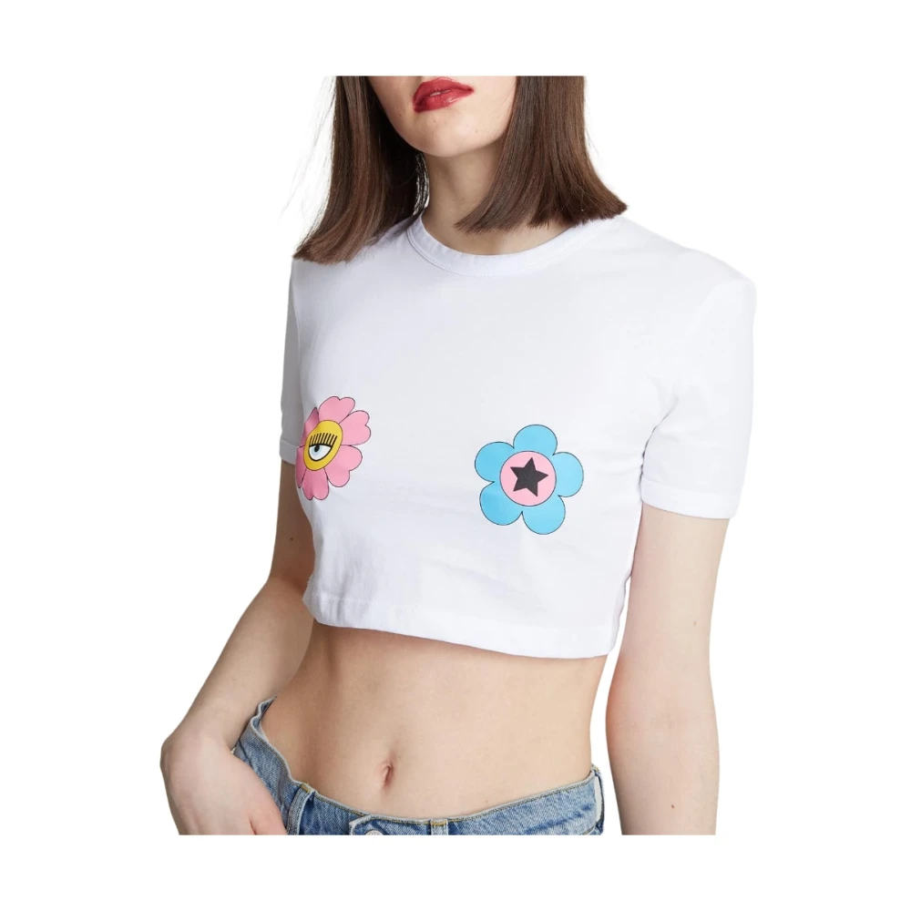 Chiara Ferragni Collection Korte Mouw T-shirt White Dames