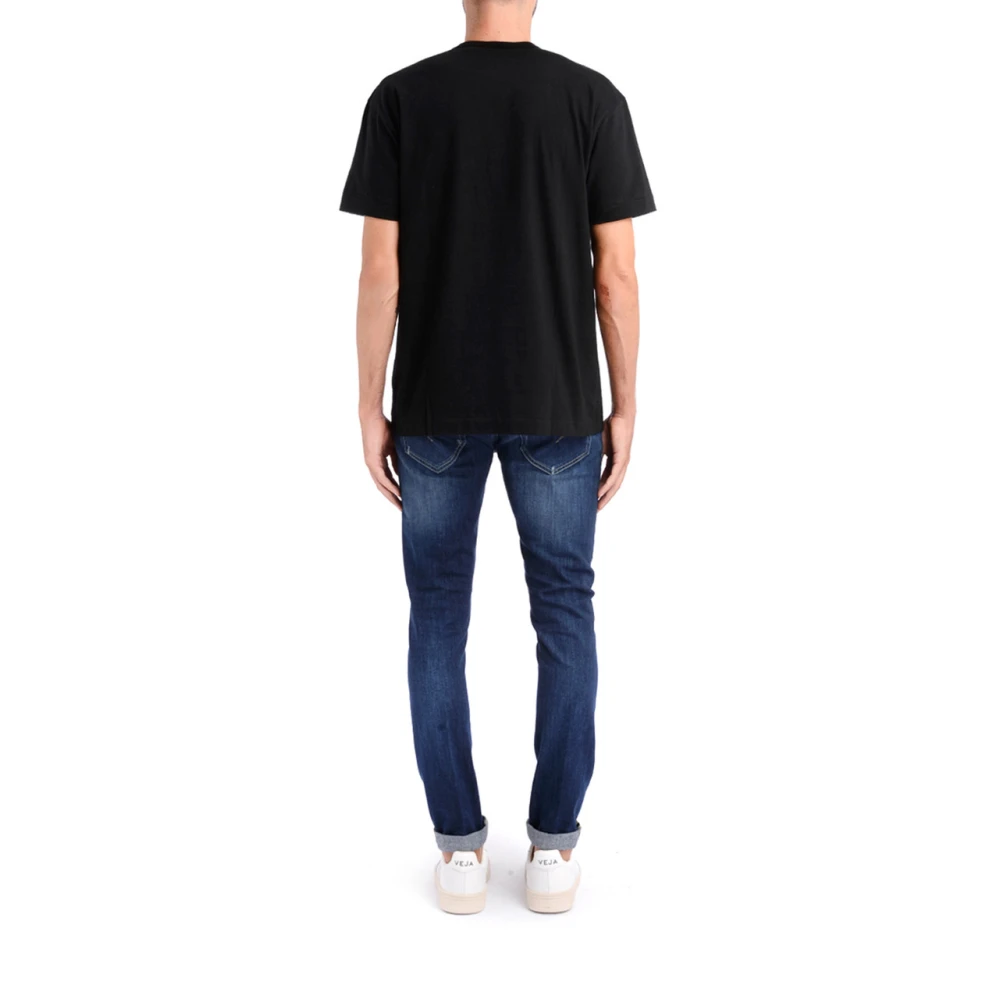 Comme des Garçons Play Zwarte Katoenen Hart Logo T-shirt Black Heren