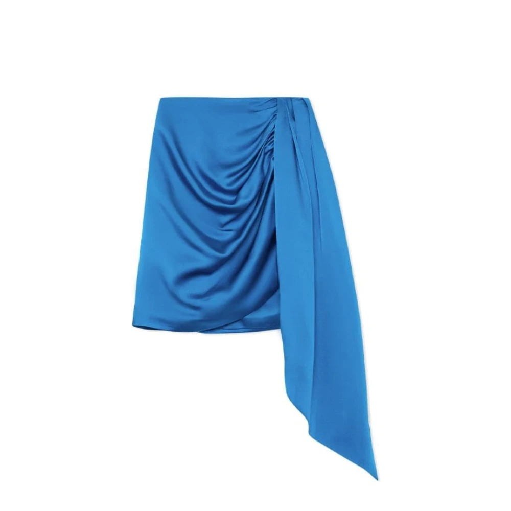 Simkhai Phthalo Blue Gedrapeerde Rok Blue Dames