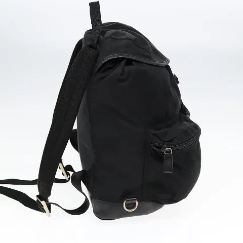 Prada Vintage Pre-owned Nylon backpacks Black Dames