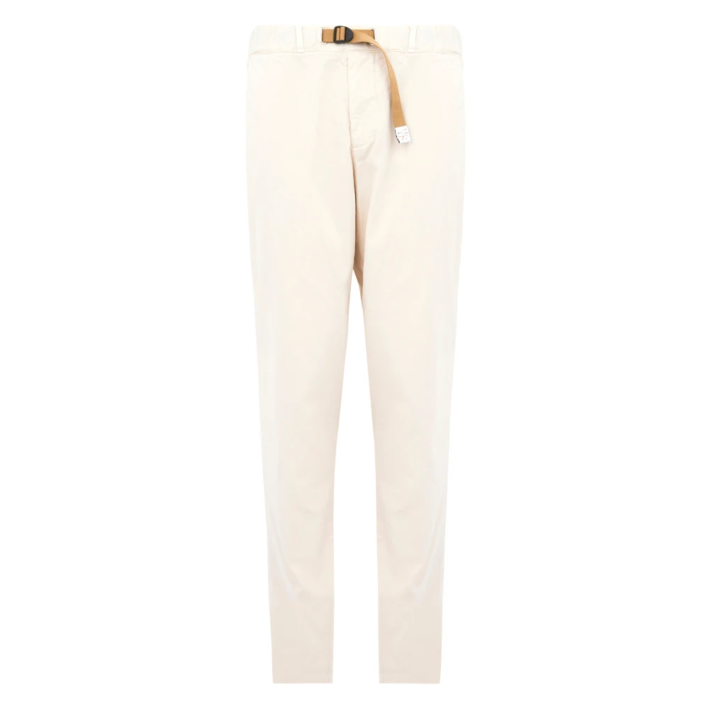 White Sand Katoenen Broek met Riem Elastische Tailleband White Heren