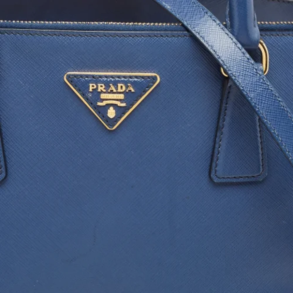 Prada Vintage Pre-owned Leather totes Blue Dames