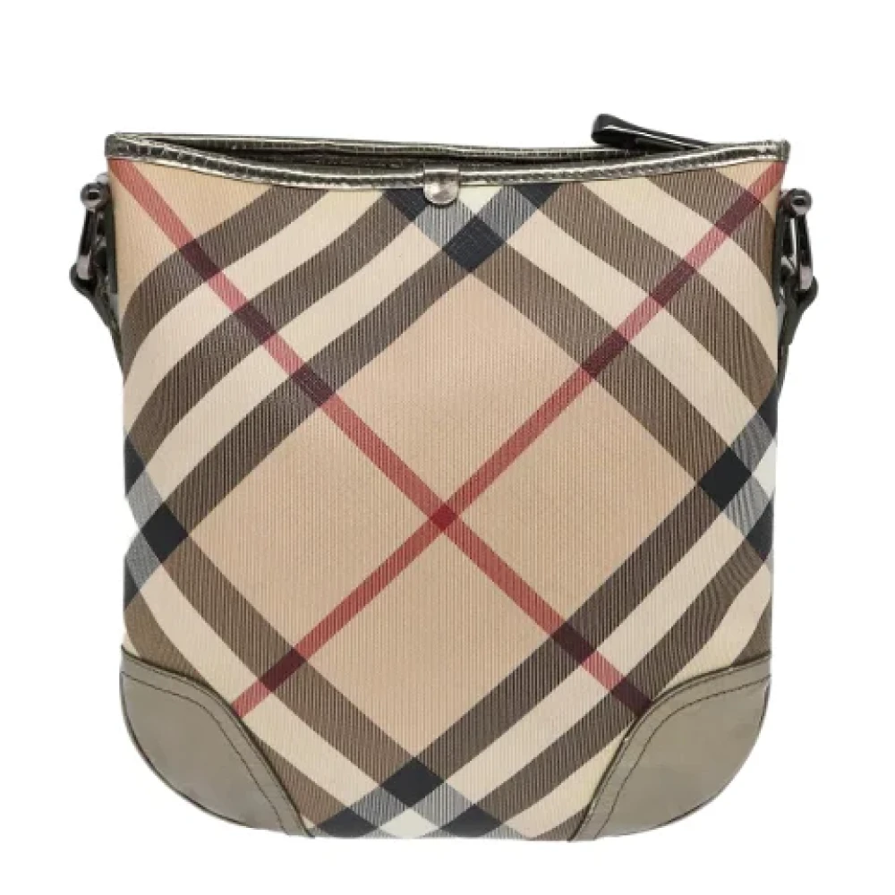 Burberry Vintage Pre-owned Leather shoulder-bags Beige Dames