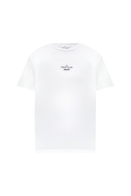 logo-print-t-shirt-i-hvid
