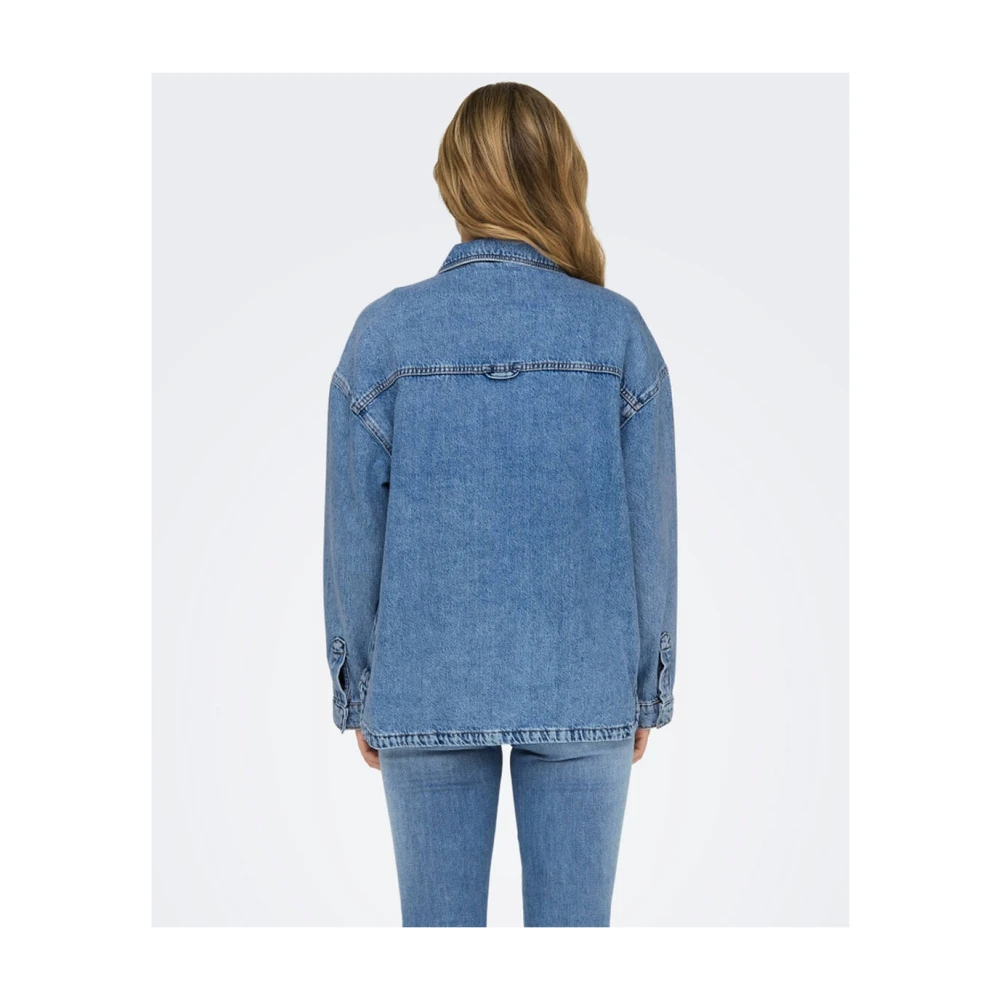 Only L S Denim Shirt Blue Dames