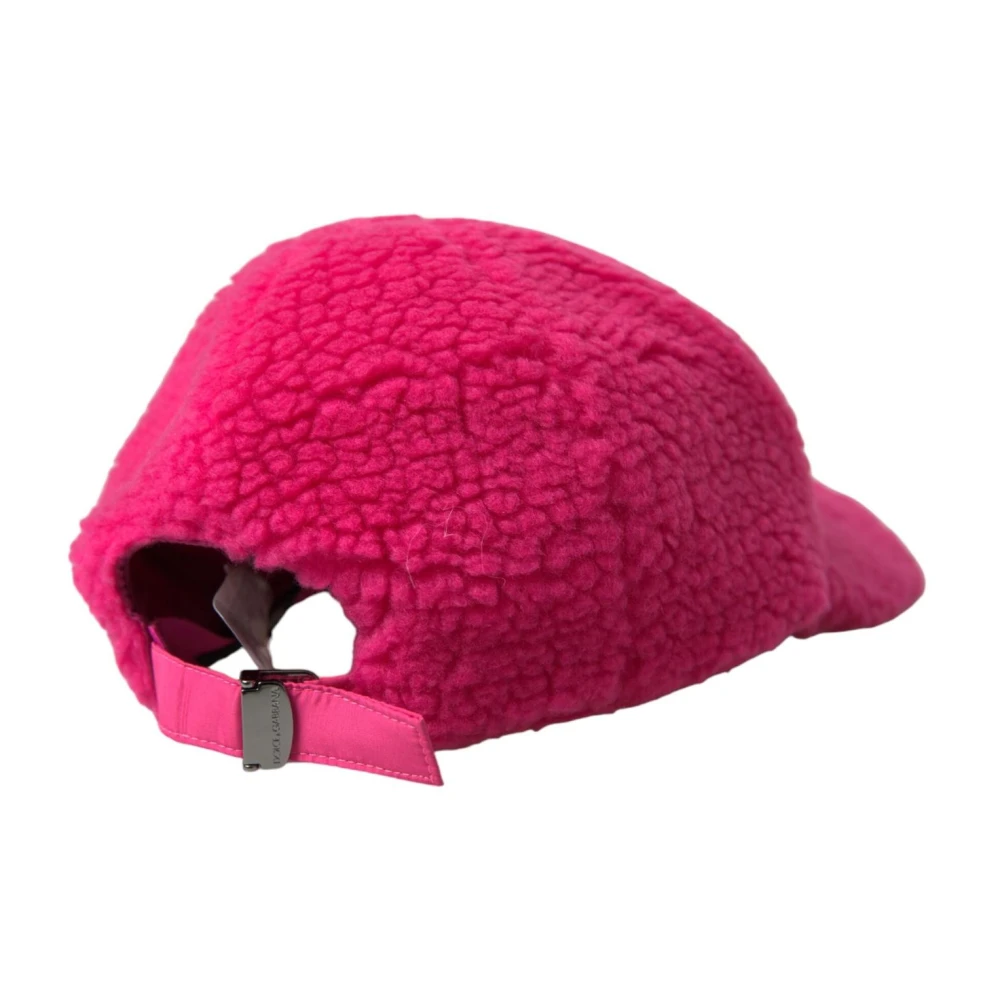 Dolce & Gabbana Roze Pluche Baseballpet Pink Heren