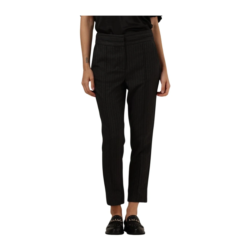 Aaiko Elegante Pinstripe Broek Black Dames