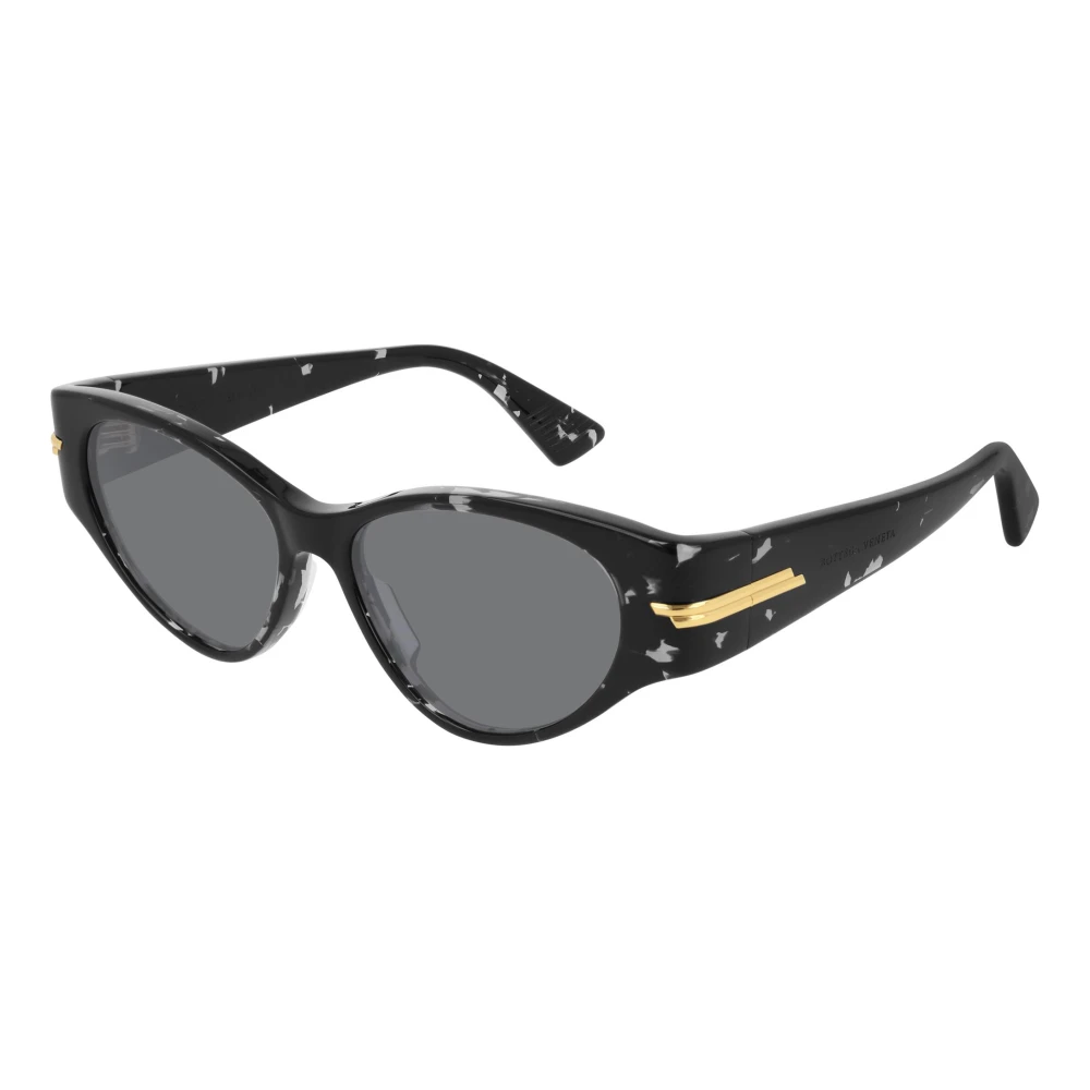 Bottega Veneta Grey Havana Sunglasses Multicolor, Dam