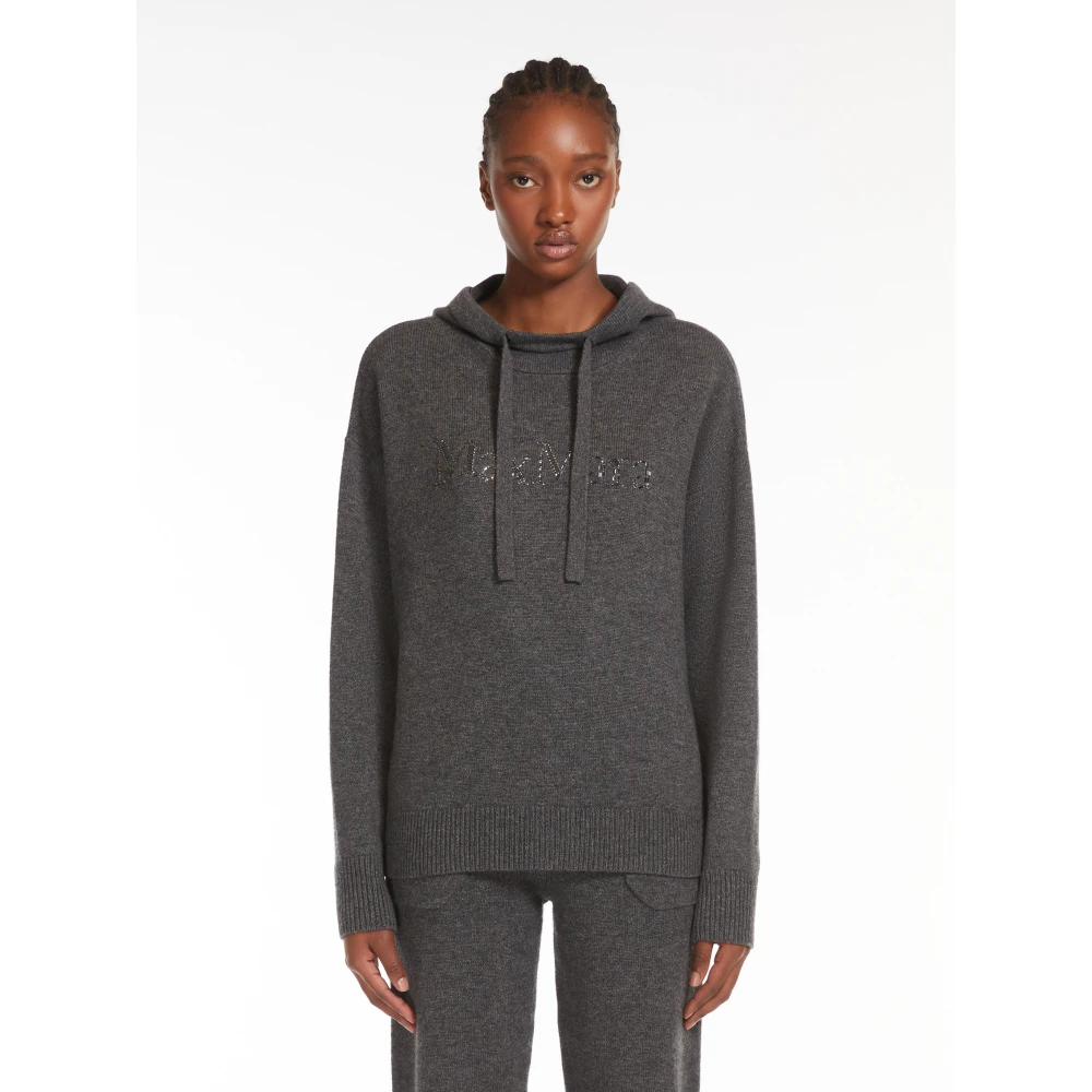 Max Mara Grijze hoodie met strass Gray Dames