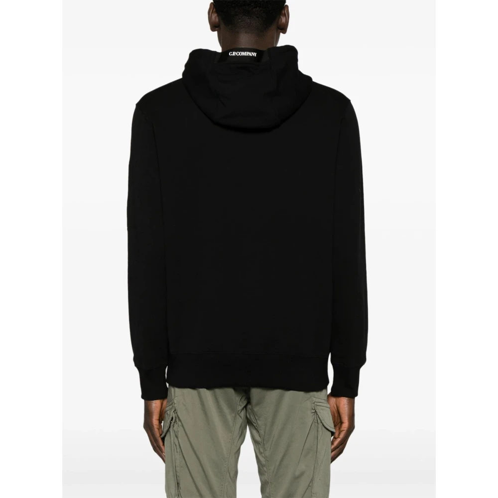 C.P. Company Zwarte fleece hoodie Black Heren