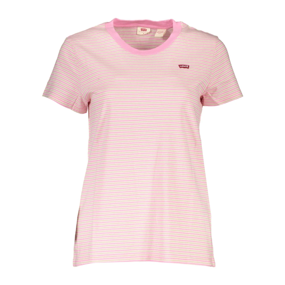 Levi's Korte Mouw Ronde Hals Logo T-Shirt Pink Dames