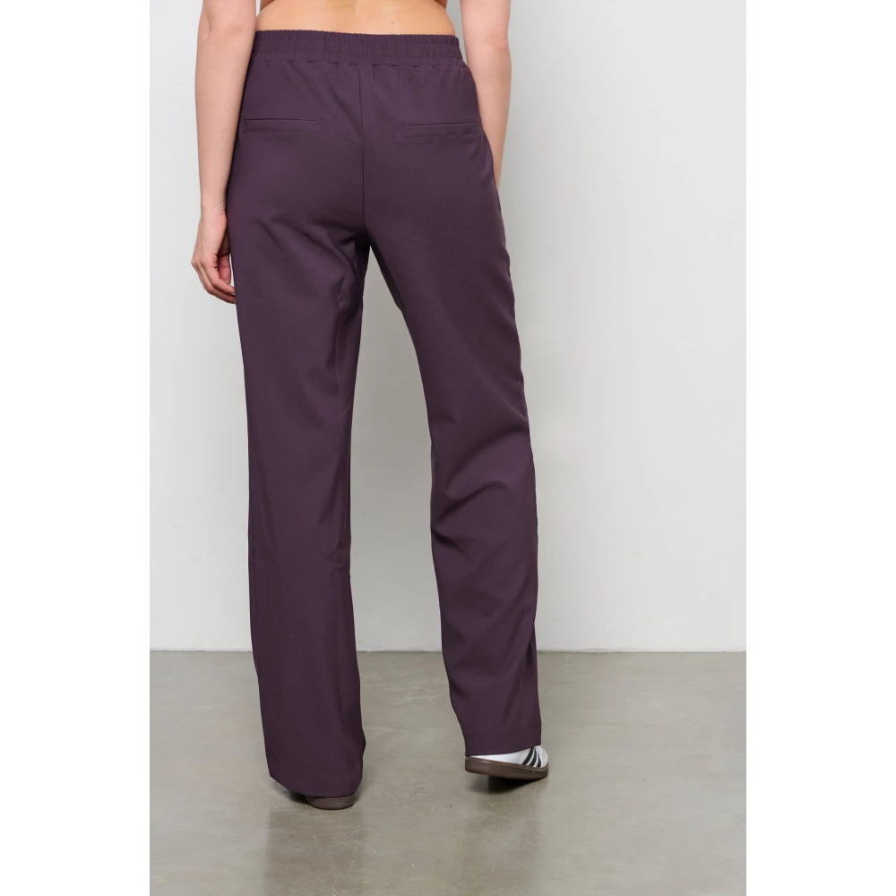 &Co Woman Bordeaux Slim Fit Broek Purple Dames