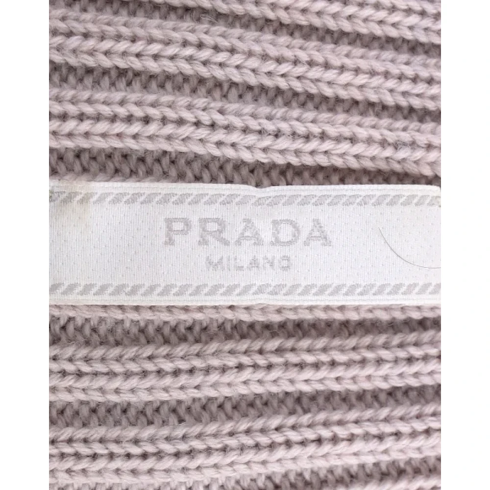 Prada Vintage Pre-owned Wool hats Beige Dames