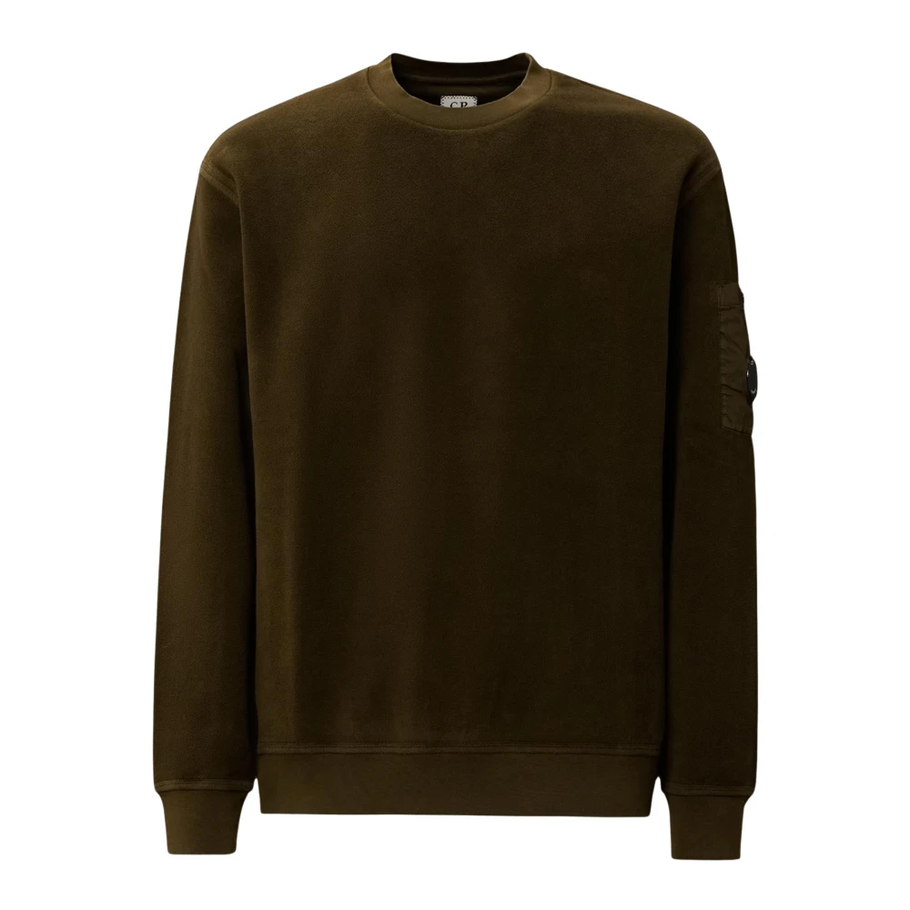 C.p. Company Grön Crew Neck Sweatshirts För Män