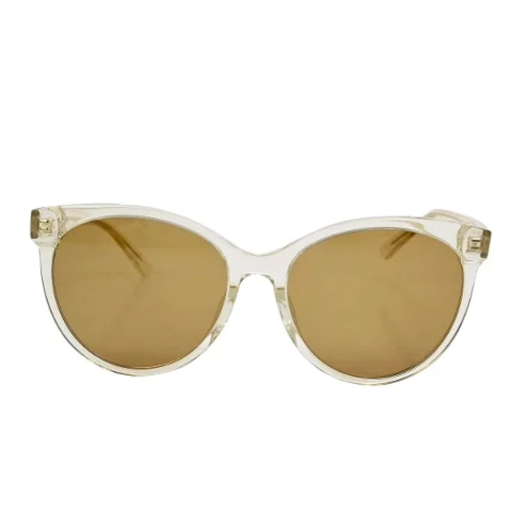 Bottega Veneta Vintage Pre-owned Plastic sunglasses Beige Dames