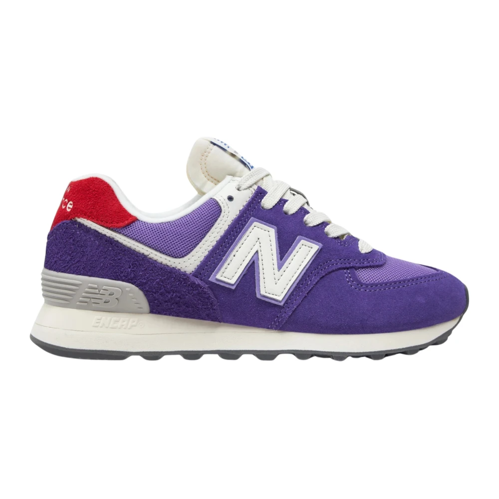 New Balance Suède Mesh Sneakers Rubberen Zool Dames Schoenen Paars