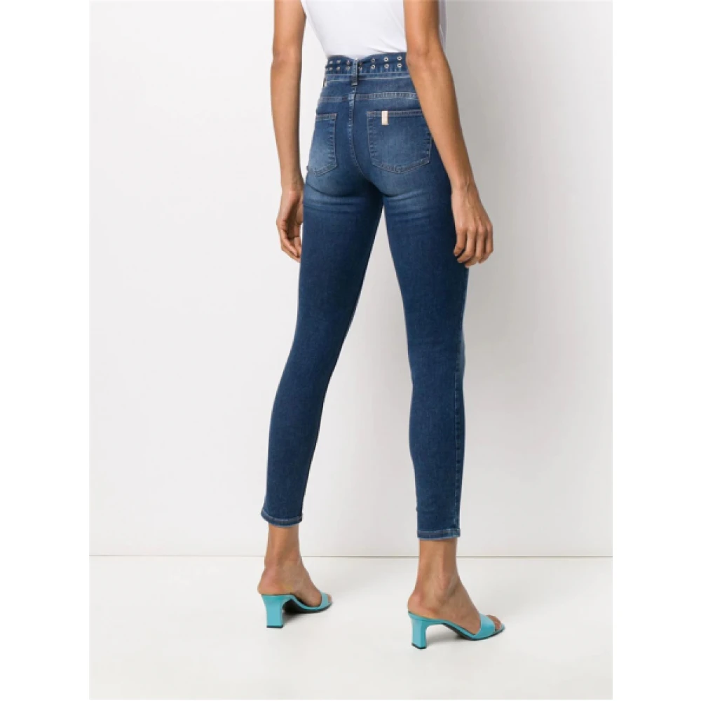 Liu Jo Hoge taille riem jeans Blue Dames