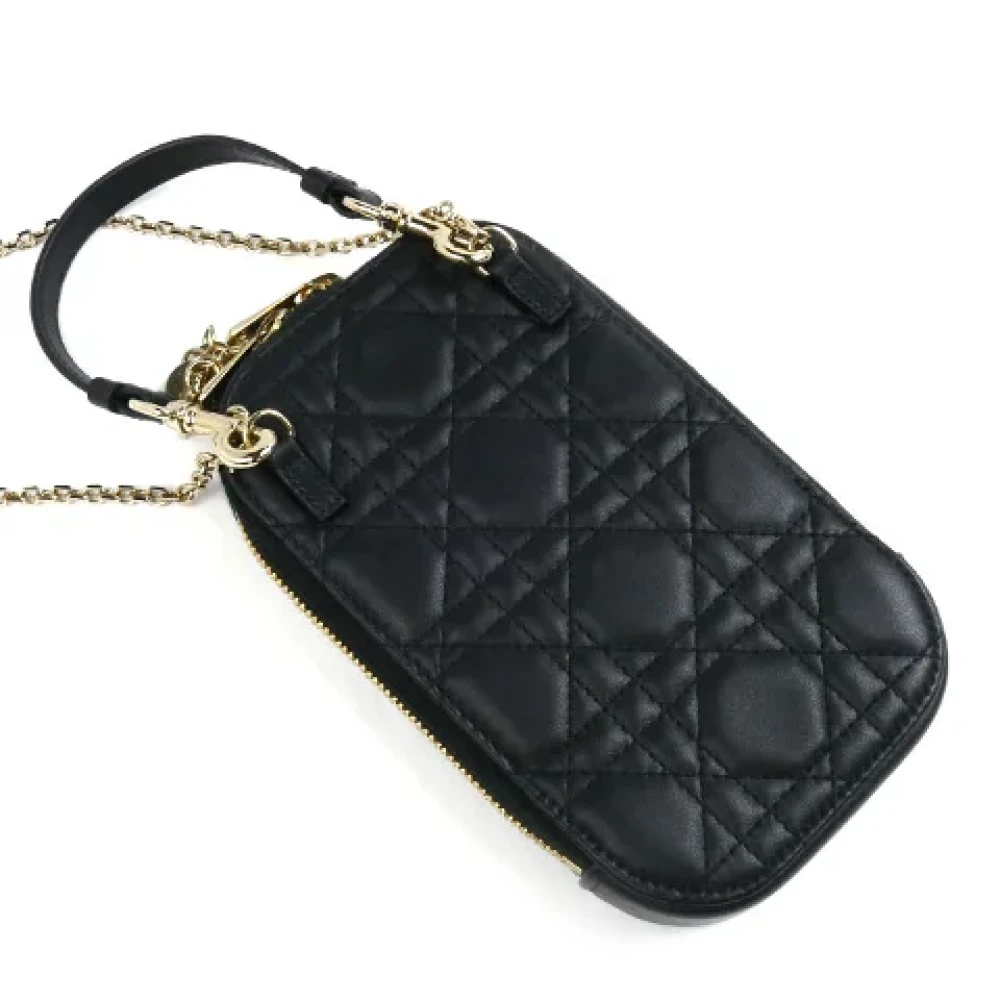 Dior Vintage Pre-owned Leather dior-bags Black Dames