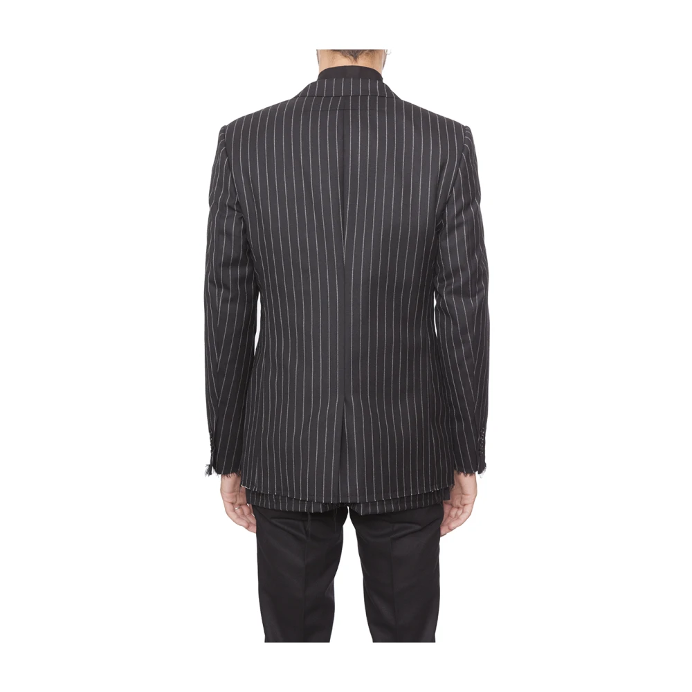 Givenchy Twee Knoopjes Wollen Jas Black Heren