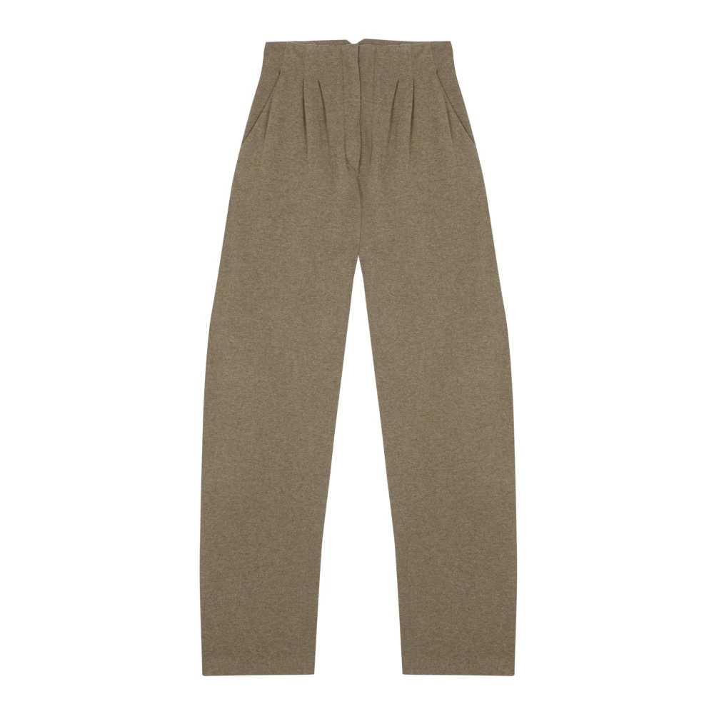 Cortana Green High-Waist Pleated Trousers - Female - Tapered Trousers - Xl - Trousers