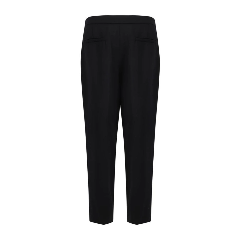 Giorgio Armani Wollen Ritsbroek met Haaksluiting Black Dames