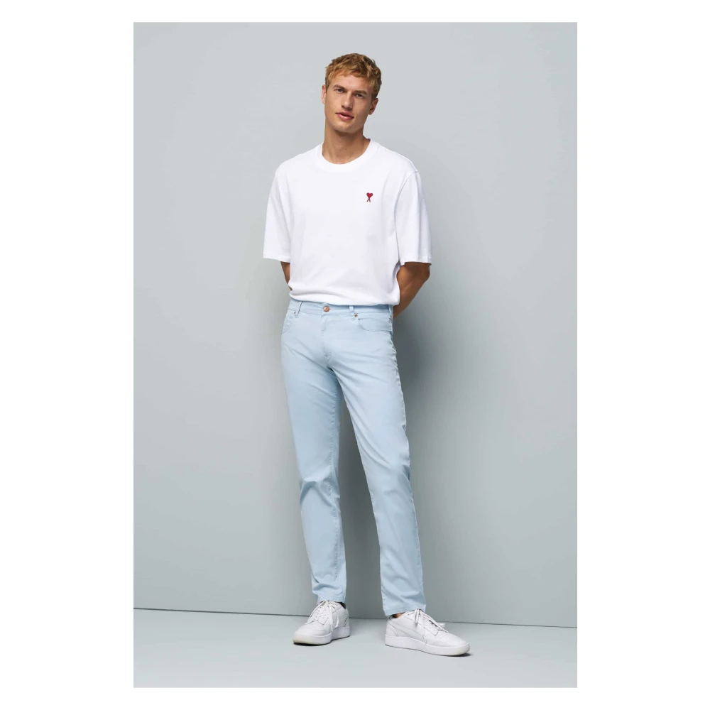 Meyer Slim-Fit Jeans met Microstructuur Blue Heren