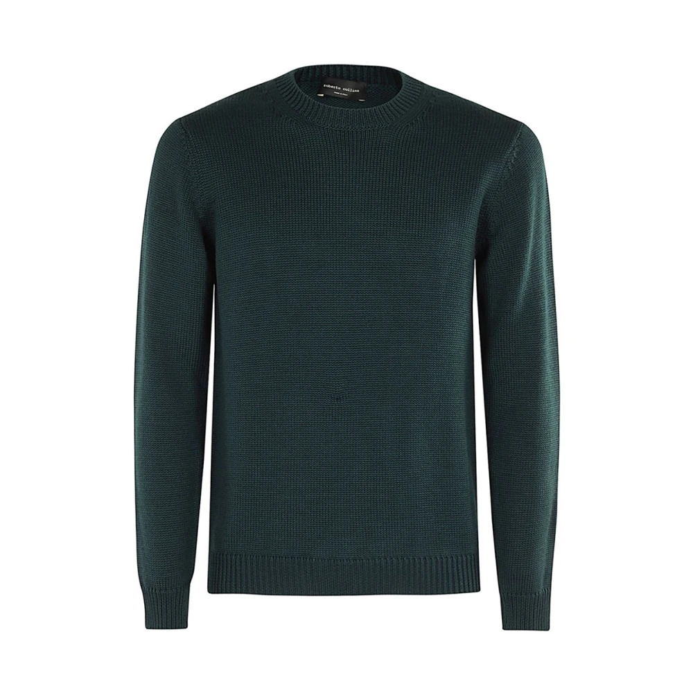 Roberto Collina Stijlvolle Hals Trui Green Heren