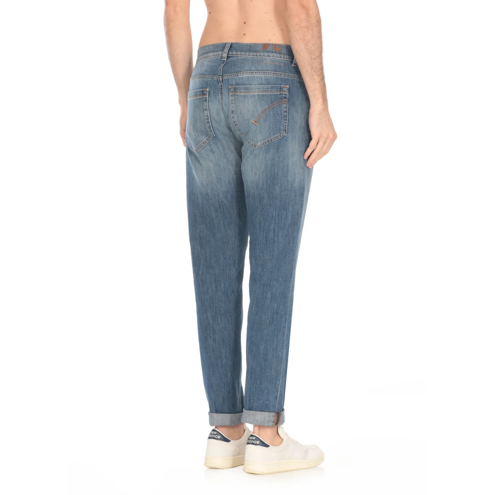 Dondup Blauwe Skinny Jeans met Riemlussen Blue Heren