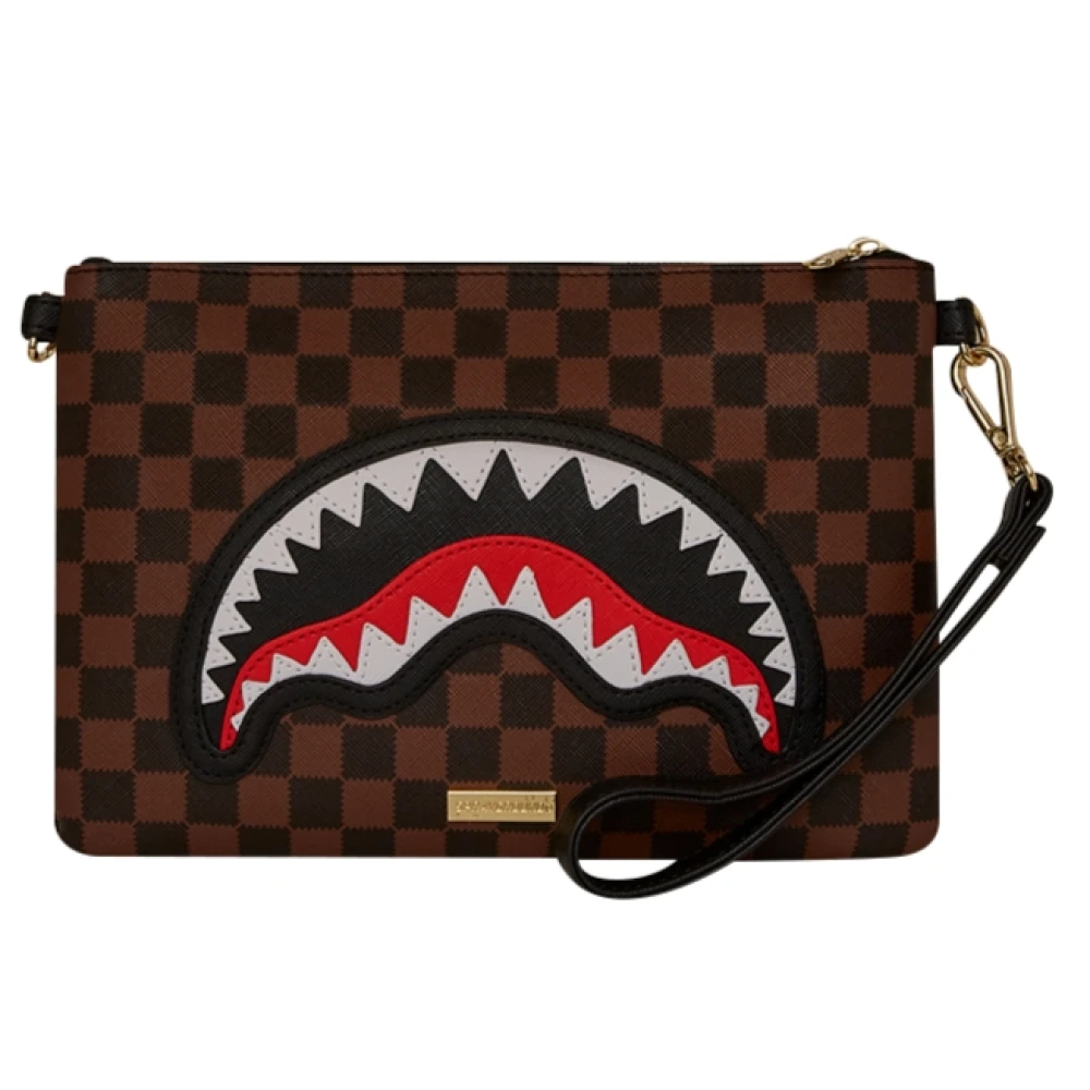 Sprayground Brun Elegant Crossbody Clutch Handled Väska