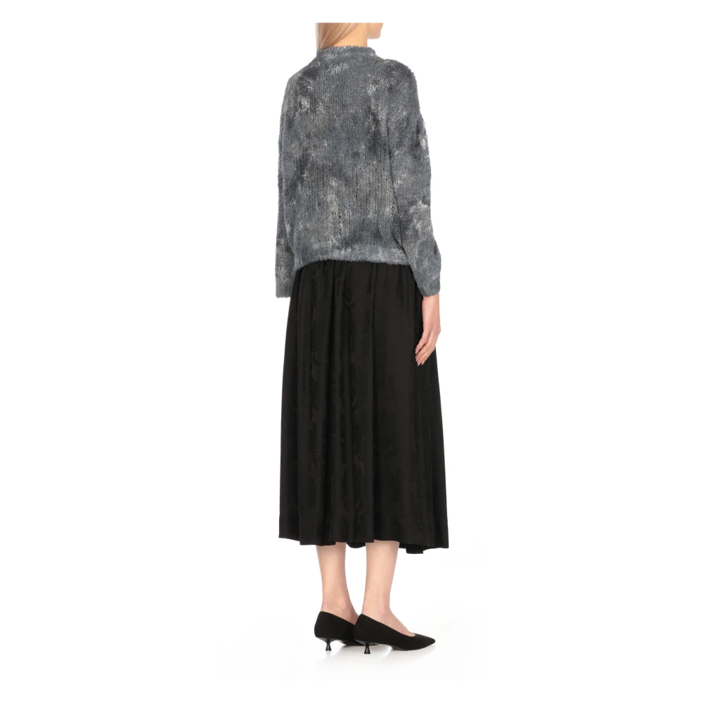Avant Toi Blauwe Katoenen Trui met Contrasterend Patroon Blue Dames