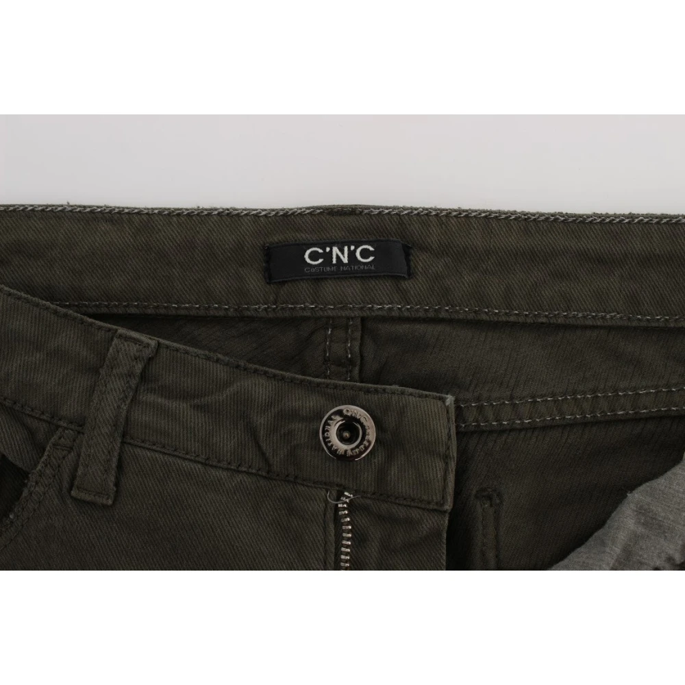 Costume National Groene Slim Fit Jeans met Stretch Green Dames