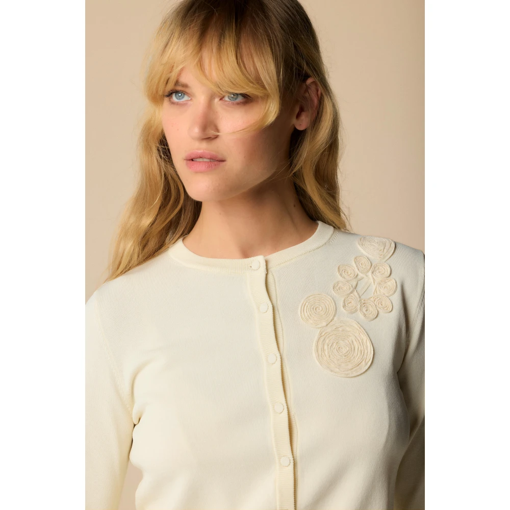 Kocca Stijlvolle Cardigans voor elke gelegenheid White Dames