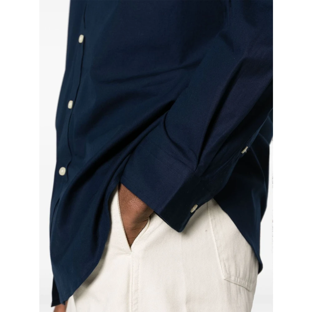 Polo Ralph Lauren Blauwe Button-Down Overhemd met Handtekening Pony Blue Heren