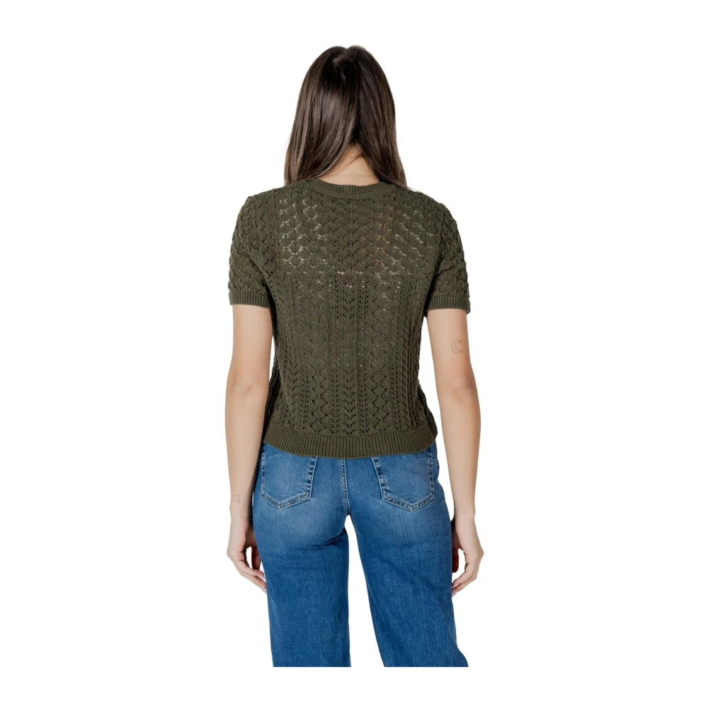 Only Casual Ronde Hals T-Shirt Green Dames