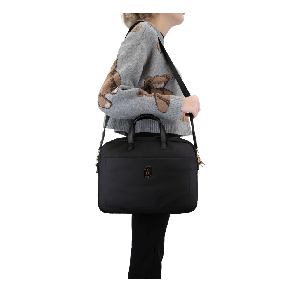 Liu Jo Dames Schouder Aktetas met Faux Leren Afwerking Black Dames