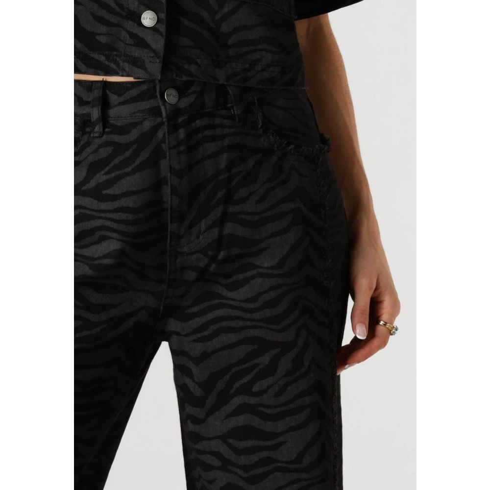 Refined Department Antraciet Payton Zebra Print Broek Gray Dames