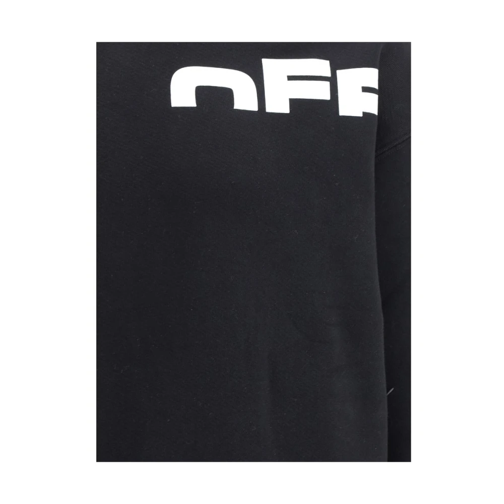Off White Minimalistische Skate Sweatshirt Black Heren