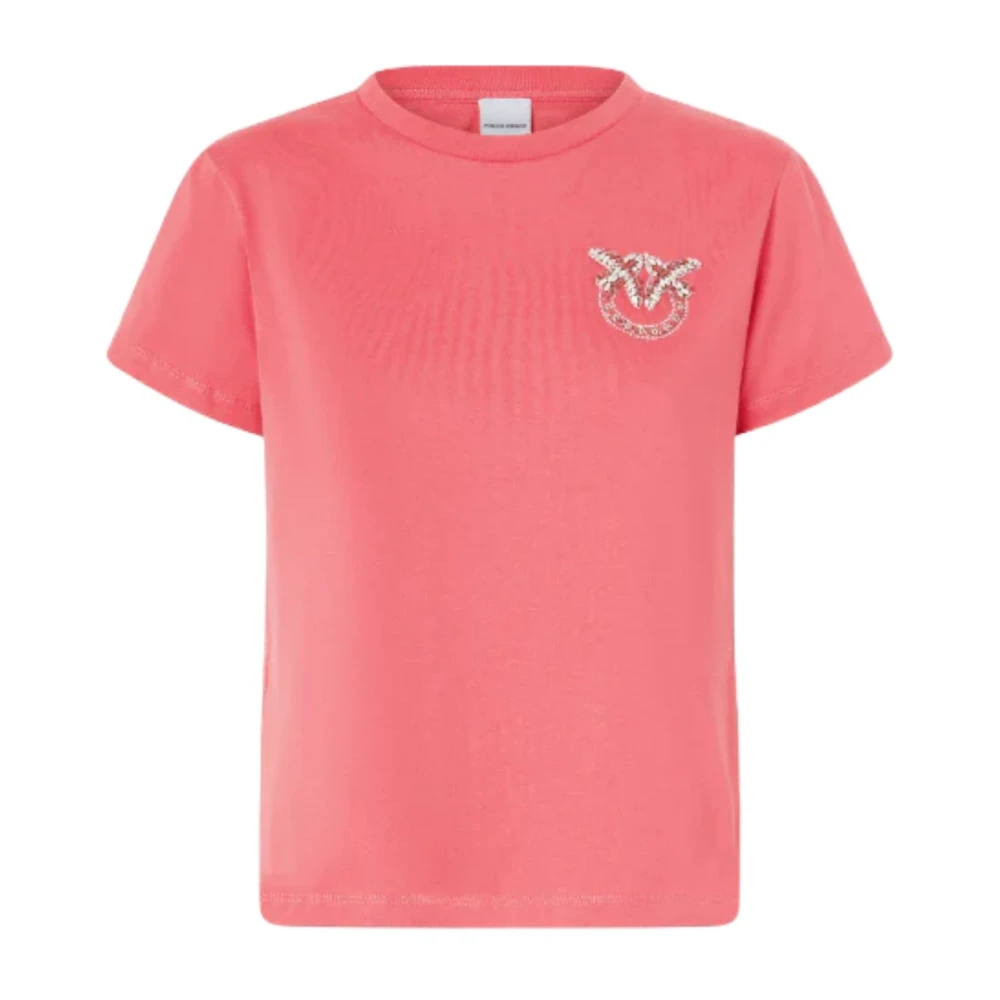 Pinko Women's Red T-Shirts And Polos Coral - T-Shirts - Xs - Tops