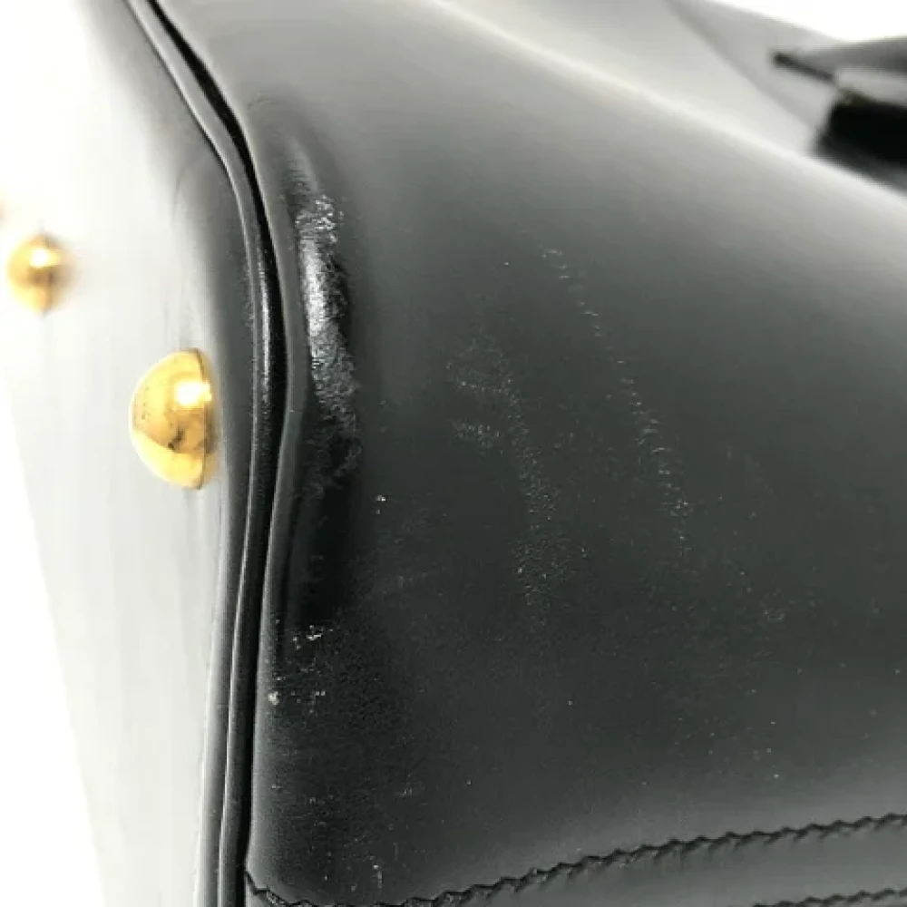 Hermès Vintage Pre-owned Leather handbags Black Dames