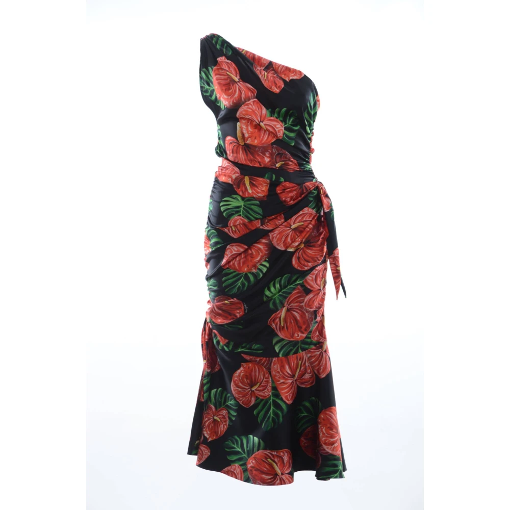 Dolce & Gabbana Lange jurk voor vrouwen Elegante stijl Multicolor Dames
