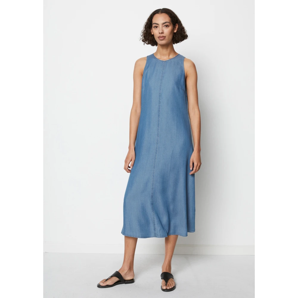 Marc O'Polo Mouwloze jurk los Blue Dames