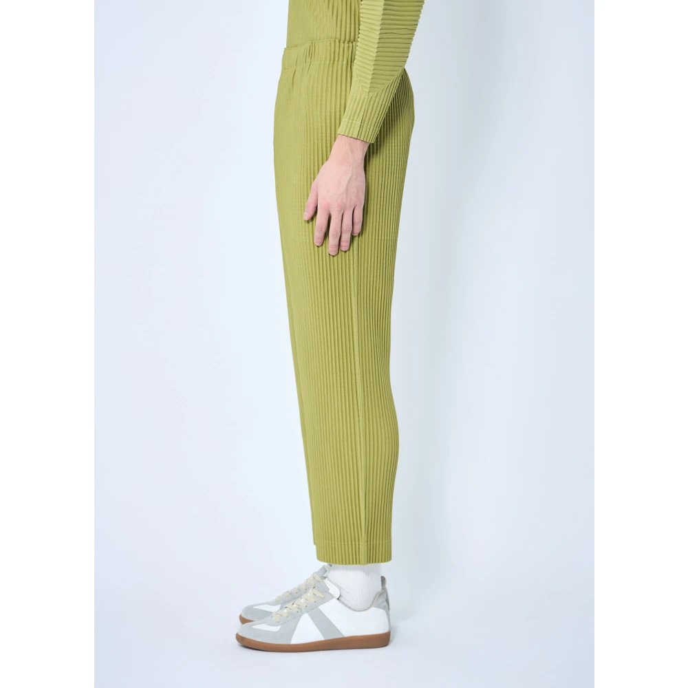 Issey Miyake Geplooide Straight-Leg Broek Green Heren