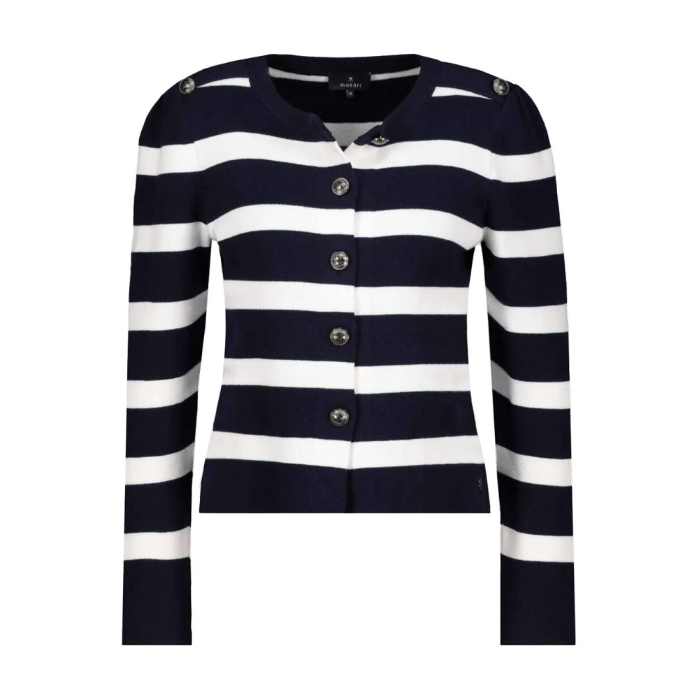 Monari Gebreid Vest Blue Dames