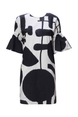 popeline-macropois-dress-with-ruched-sleeves