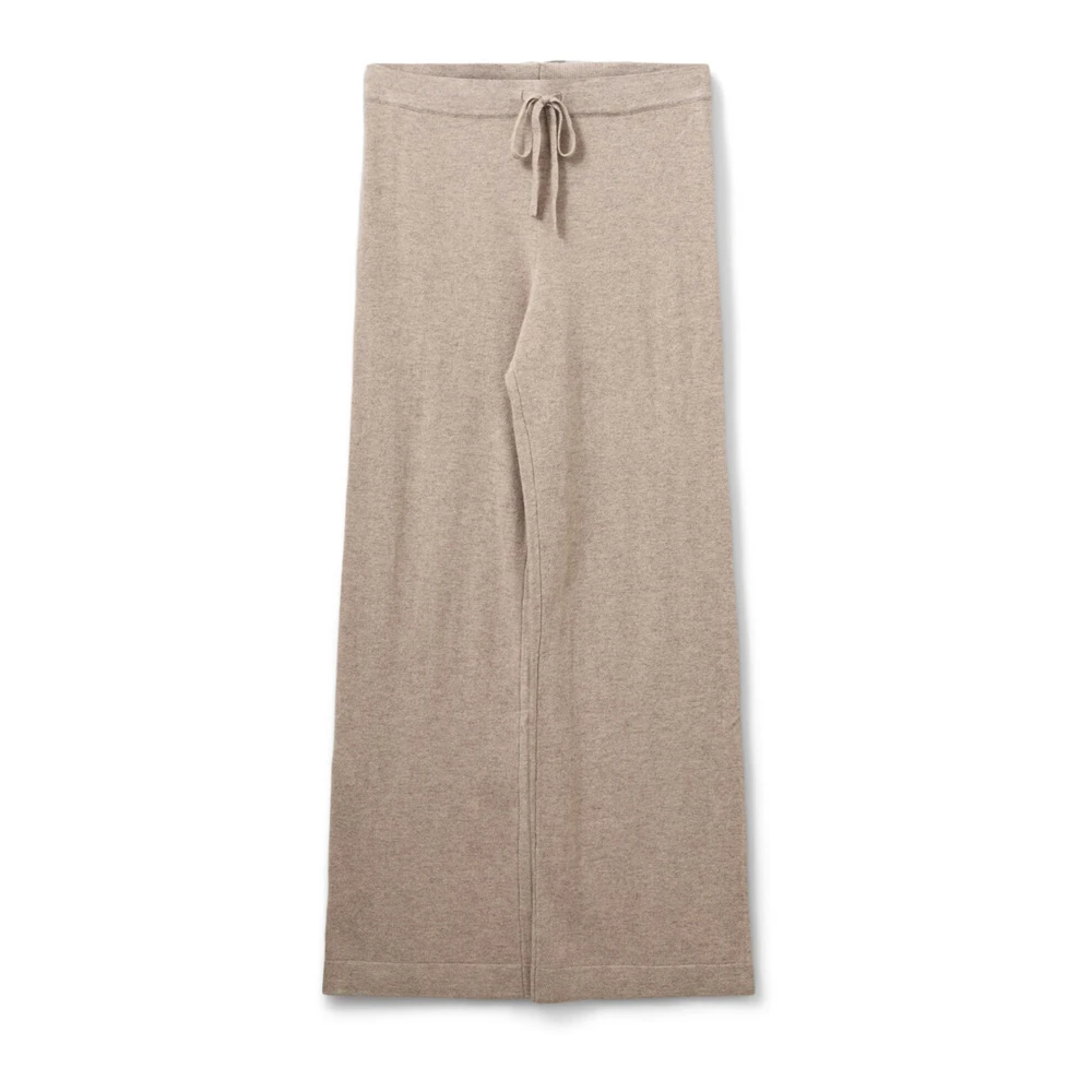 Sofie Schnoor Women's Brown Relaxed Fit Wool Trousers Melange