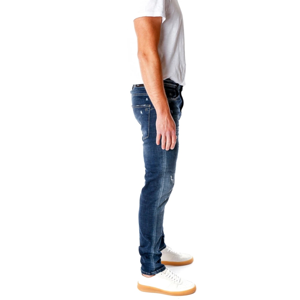 Elias Rumelis Relaxed Fit Midwaist Jeans met Unieke Details Blue Heren