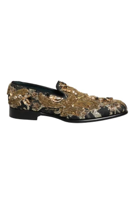 Sammetloafers med broderi
